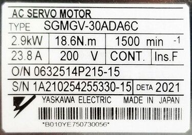 SGMGV-30ADA6C | Yaskawa Servo Motors